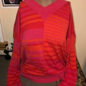 Cold water creek red and orange top size XL